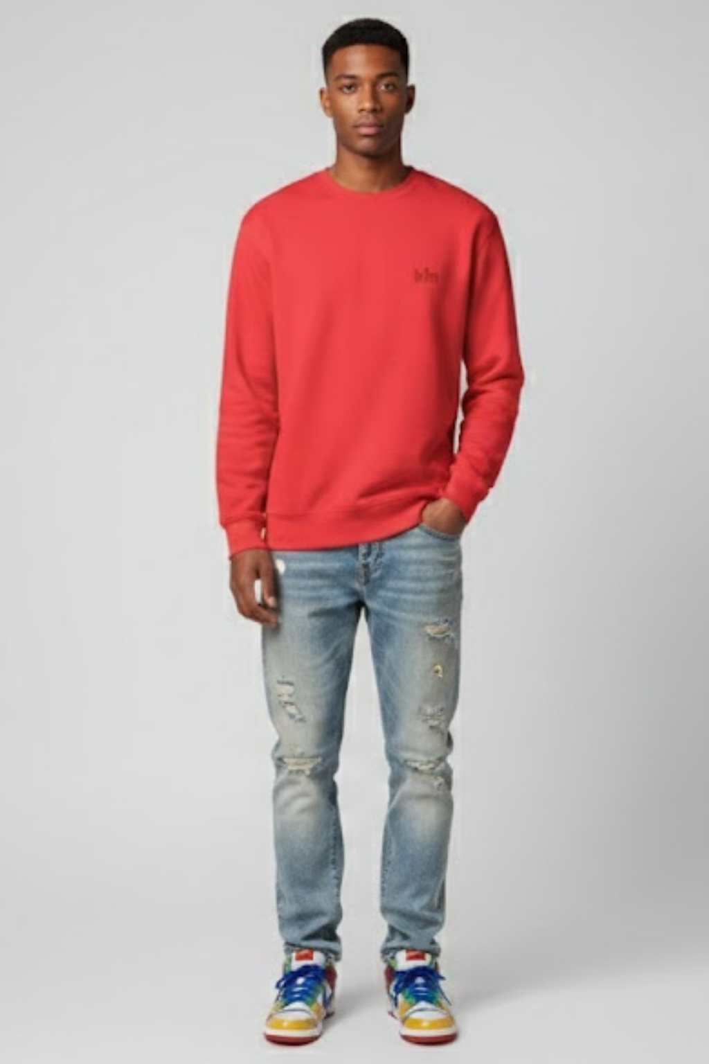 UV x kin | Team Red EMBROIDERED Crew