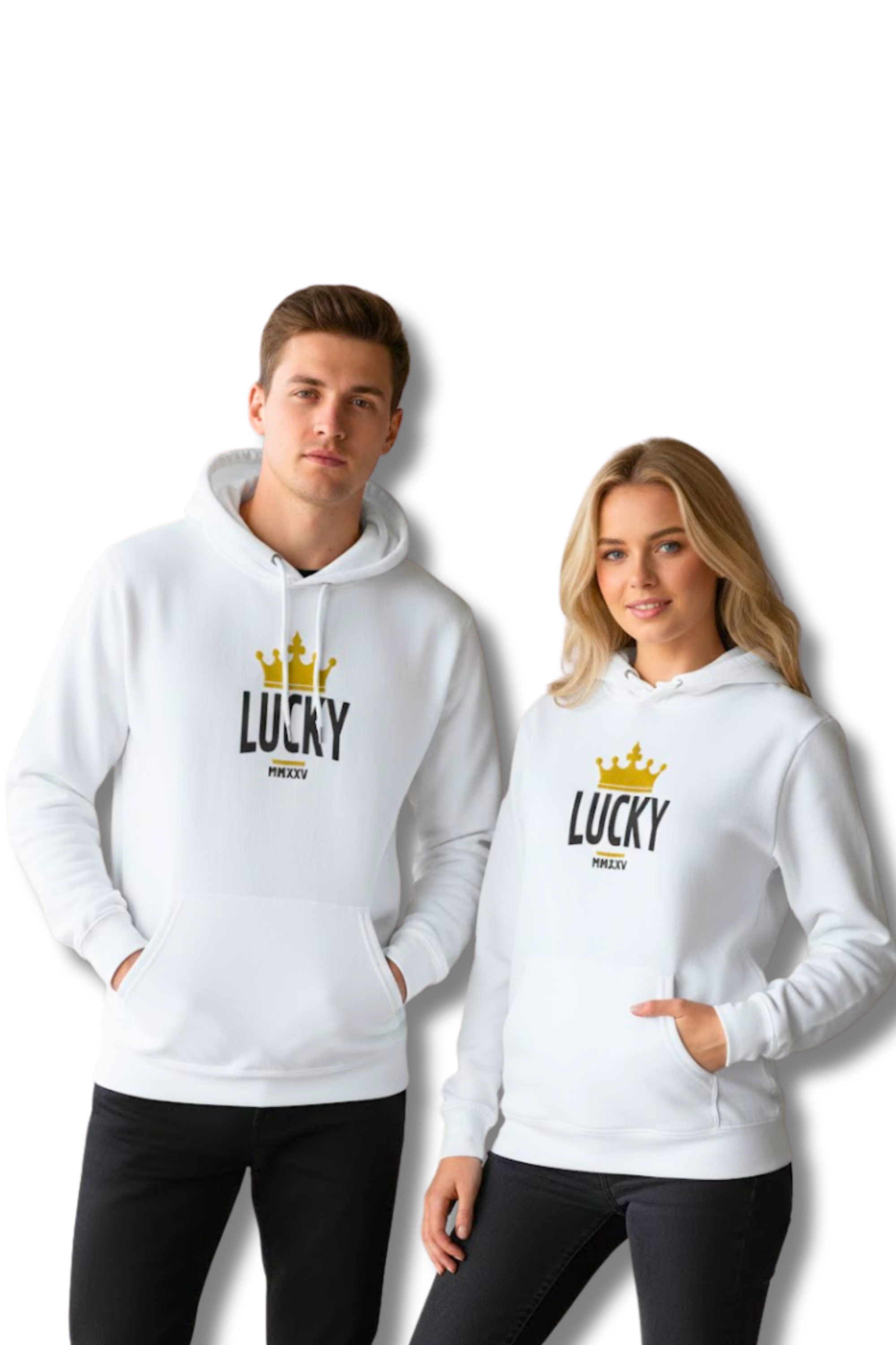 LUCKY // EST. 2025 EMBROIDERED UNISEX HOODIE