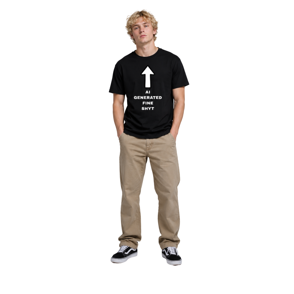 AI Generated Fine Shyt (Black / Lilac) Tee