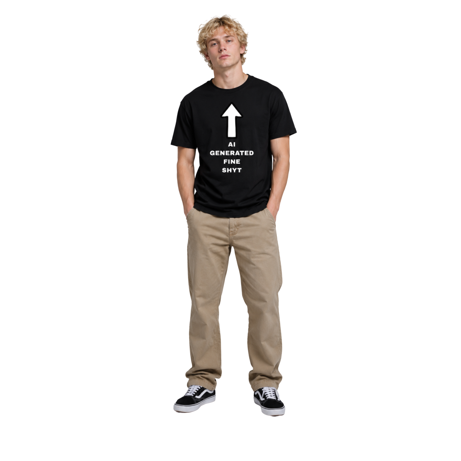AI Generated Fine Shyt (Black / Lilac) Tee