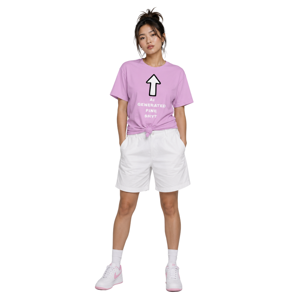 AI Generated Fine Shyt (Black / Lilac) Tee
