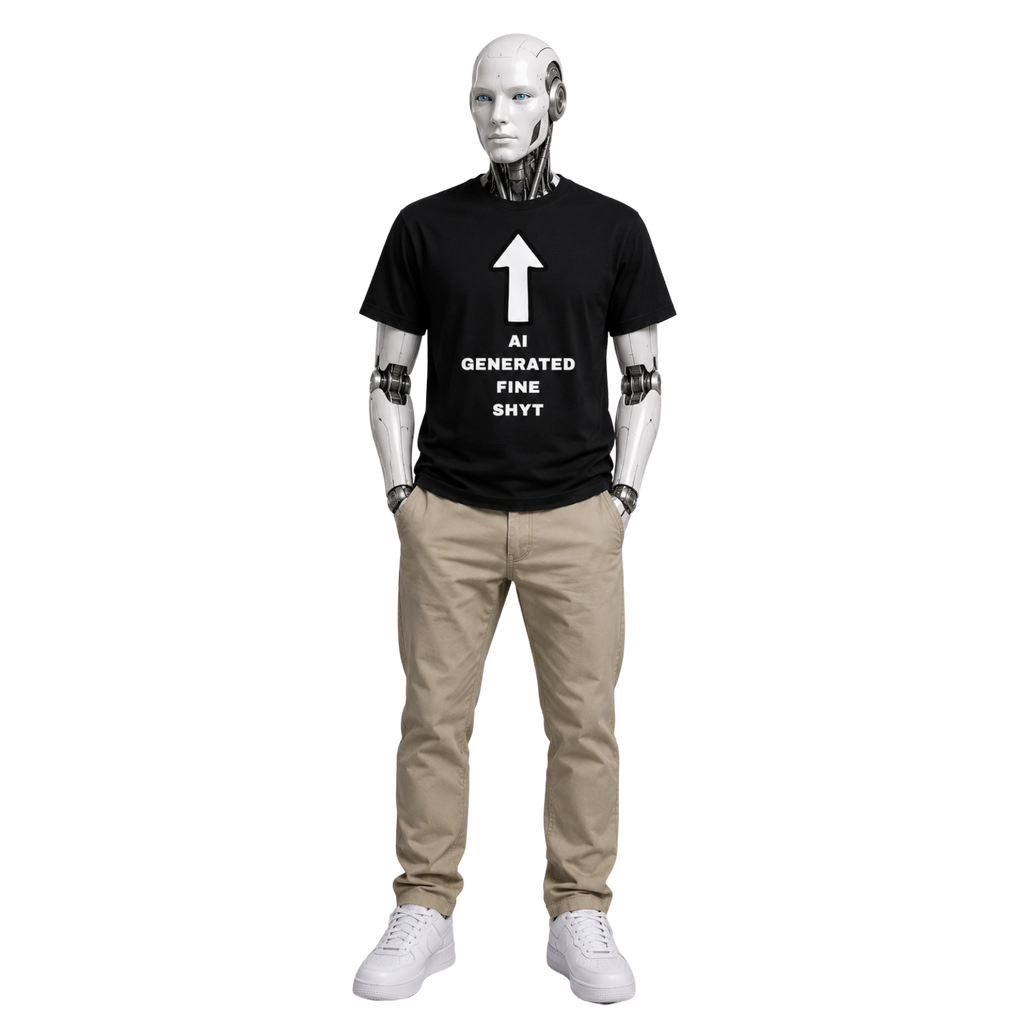 AI Generated Fine Shyt (Black / Lilac) Tee