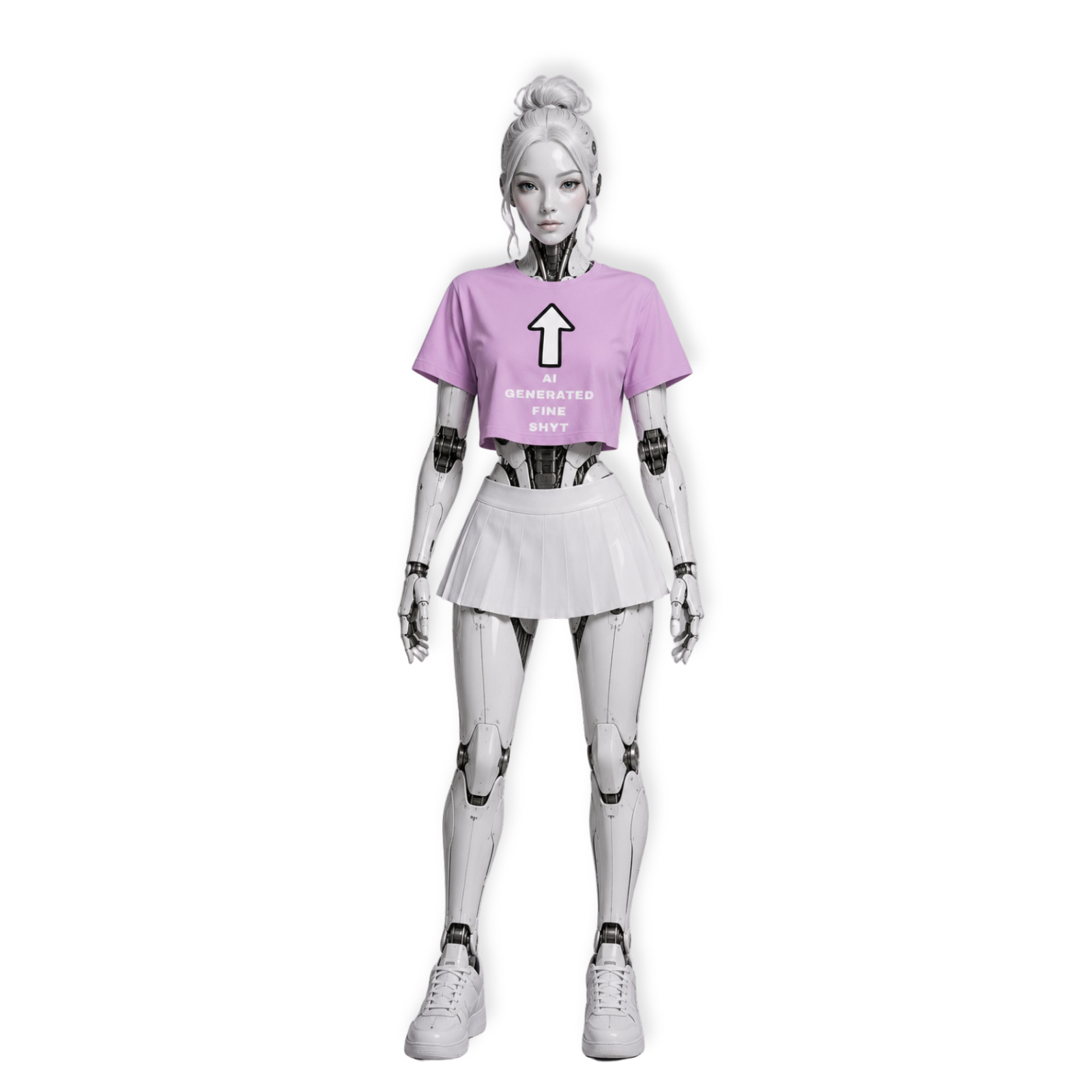 AI Generated Fine Shyt (Black / Lilac) Tee
