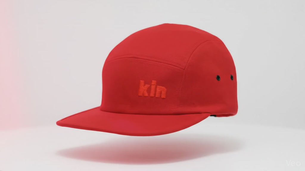 UV x kin | Team Red EMBROIDERED 5-Panel Nylon Clipped-Cap